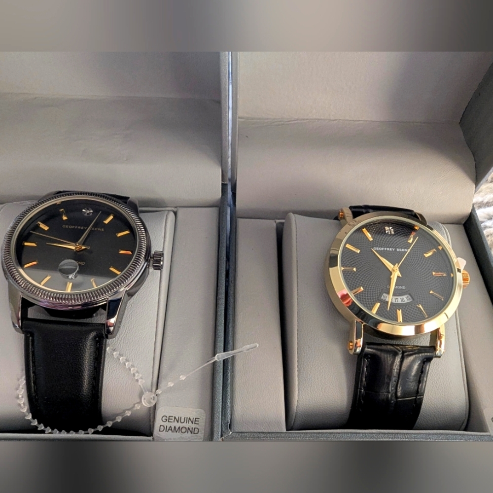Geoffrey Beene Leather WATCHES... NEW